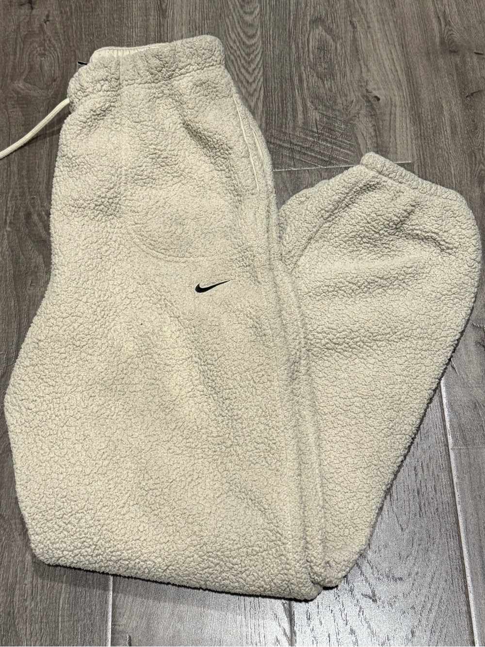Nike Mens Cream Sherpa Jogger Pants